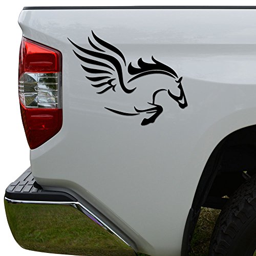 Flying Horse Pegasus Vinyl Decal Sticker - 6 Inch Gloss Black
