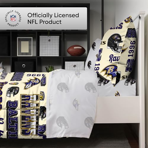 Baltimore Ravens Bed in a Bag Set - Twin Comforter & Sheets