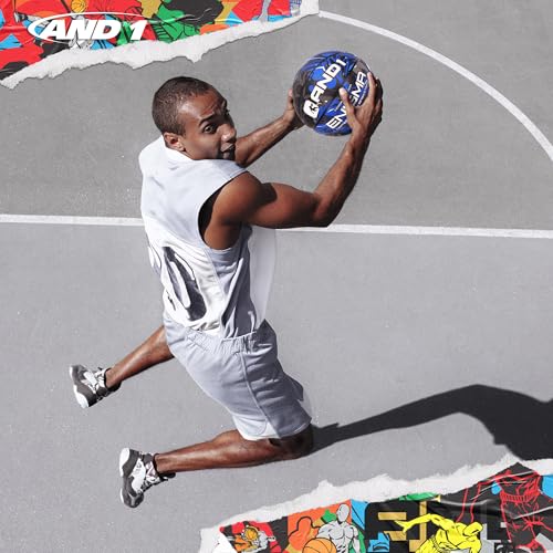 AND1 Enigma 27.5" Indoor/Outdoor Rubber Streetball - Blue & Black