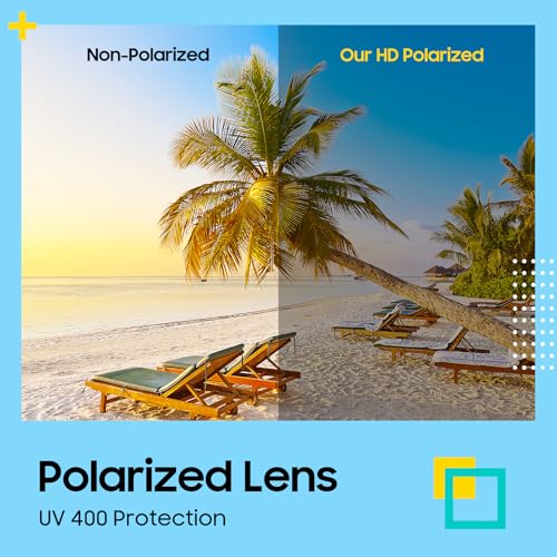 Polarised Sports Sunglasses for Men - UV400 Protection - Classic Black