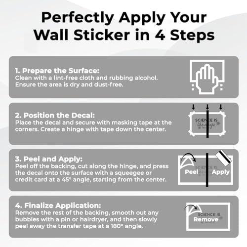 Wall Decals | Inspirational Wall Decor Stickers - Removable Peel and Stick Wall Stickers for Classroom, Library Decor, Playroom, Home School and Education Spaces - Quotes Wall Decor - 20" x 16.5"