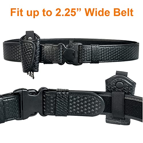 Taftacfr Silent Key Holder for Duty Belt – Basketweave Pouch, Law Enforcement