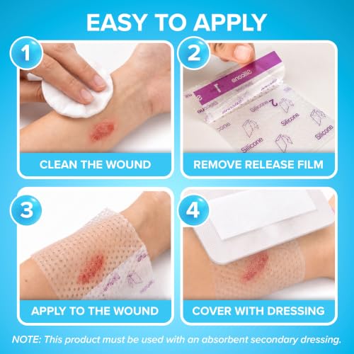 Silicone Wound Contact Layer 3x4 Inch - Non-Adherent Dressing 20 Sheets