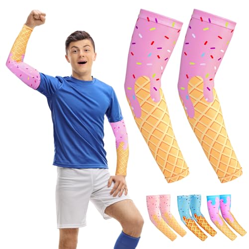 Ice Cream Drip Arm Sleeves - Classic Pink for Ages 13-18