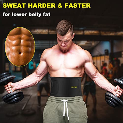 Waist Trainer Trimmer for Men & Women - Medium Black