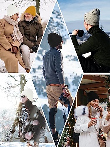 Warm Slouchy Beanie for Men & Women - One Size Yellow