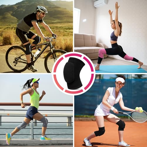 Volleyball Knee Pads for Women, Men & Kids - Small, Black