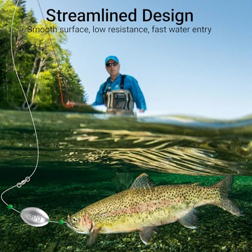 30g Egg Lead Fishing Weights - Oval Shape, 10pcs Assorted Sizes