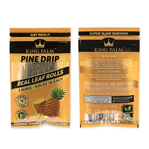 Natural Palm Leaf Mini Cones - Squeeze & Pop Pre Rolls - Pine Drip