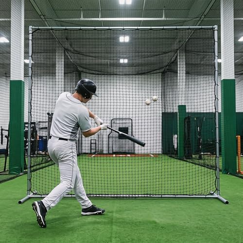 Hittop 10x20 ft Nylon Baseball Backstop Net with 33ft Rope Heavy Duty Sports Netting