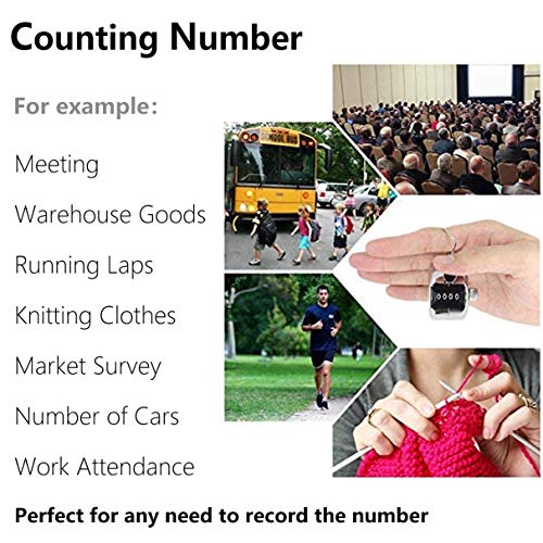 Handheld Mechanical Tally Counter - 2-Pack with Metal Case & Lanyard