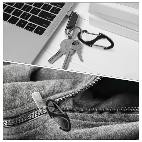 20 Pcs Heavy-Duty Zipper Clips - Anti-Theft Carabiner Hooks
