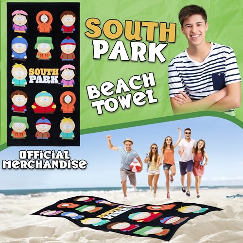South Park Beach Towel for Adults Teens Soft Absorbent Quick Dry Pool