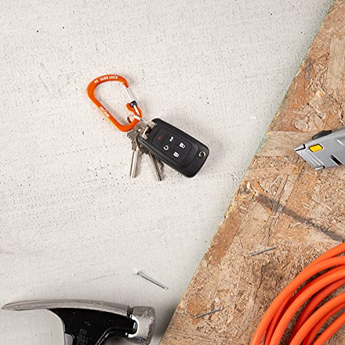 Nite Ize SlideLock #3 Carabiner Aluminum Orange (Pack of 2) - 25 lb Capacity