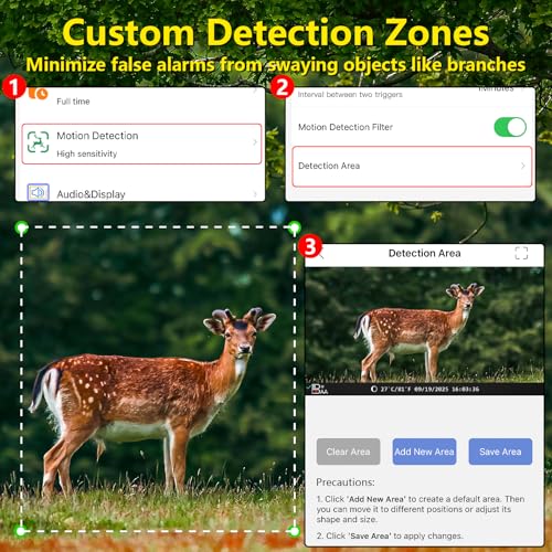 LANTOOCAM 5K Trail Camera with 60MP Photos, 64GB SD Card & WiFi