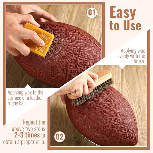 Football Conditioning Kit - Grip Enhancer, Wax & Brush Set