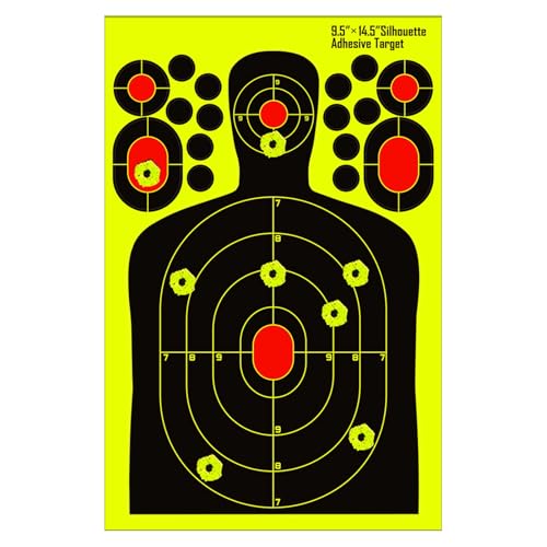 9.5x14.5 Inch Fluorescent Yellow Splatter Targets - 10 Pack