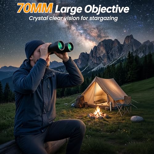 Aurosports 20x70 Binoculars with Large 70mm Objective Lens for Wildlife & Stargazing