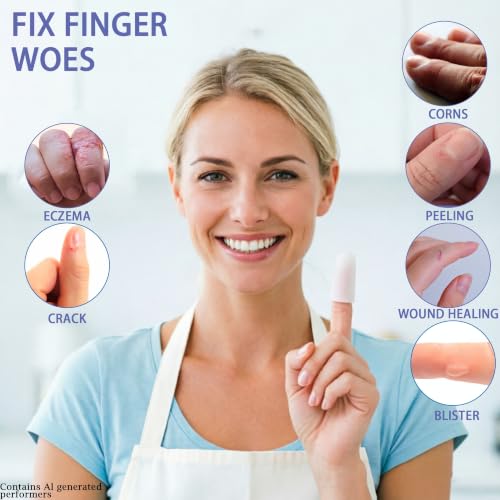 14pcs Silicone Gel Finger Protectors - White Fingertips Cots
