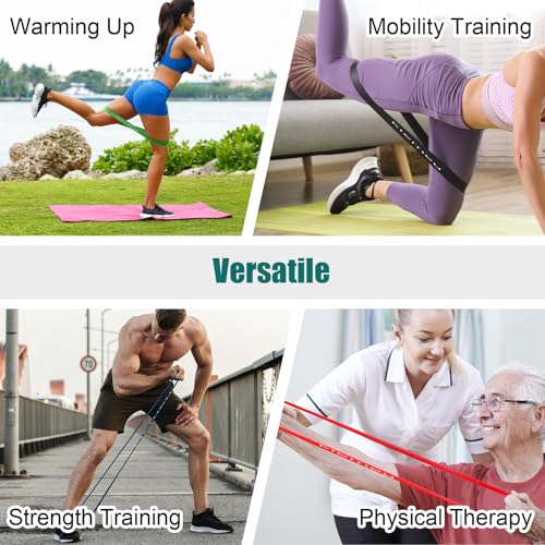 Mini Loop Resistance Bands for Legs - 6 cm Wide, Premium Latex