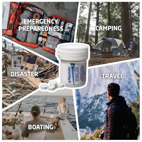 Water Purification Tablets - 397mg, 100 Pack for Camping & Emergencies