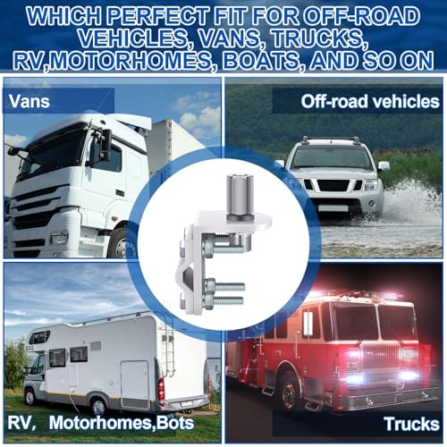 Shimeyao CB Antenna Mount Bracket SO239 Studs | Rust-Resistant Galvanized CB Radio Mount