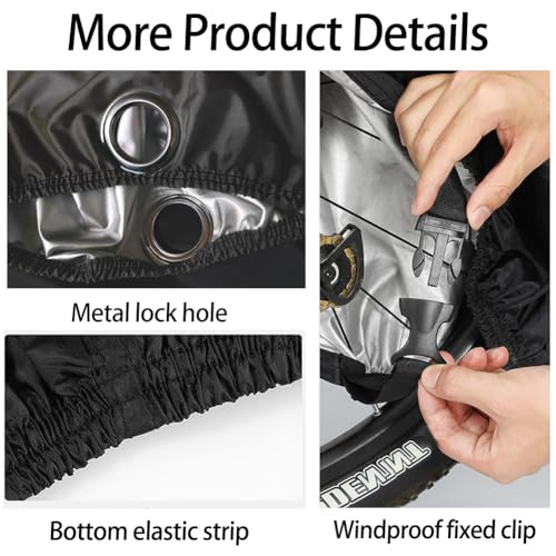 2XL Waterproof Bike Cover for 2-3 Bikes with Lock Holes