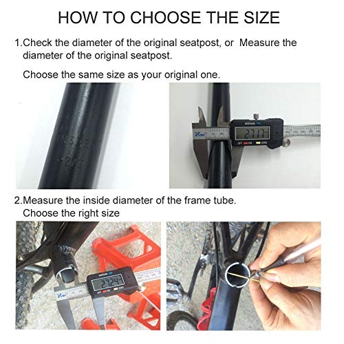 Bicycle Seat Post 25.4mm x 350mm - Durable Aluminum Alloy