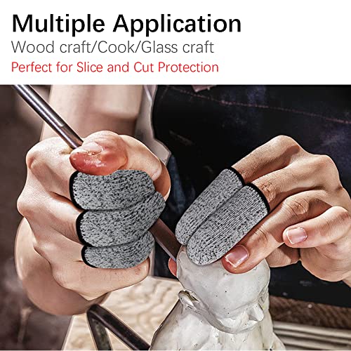 Cut-Resistant Finger Cots - 12PCS Gray Finger Protectors