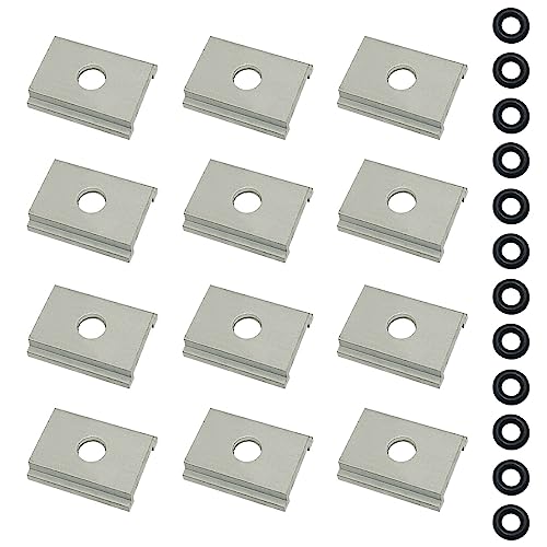 12Pcs Kayak Adapter Plates and O-Rings for Track Mounts - Marine Accessories