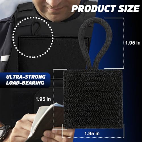 2 Pack Short Mic Clips for Law Enforcement - Durable Black Holders
