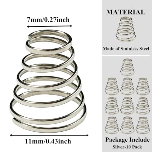 10-Pack Stainless Steel Quick Release Bike Skewer Springs