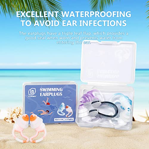 Reusable Swimming Ear Plugs with Nose Clip - Ring Tail