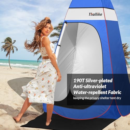 Thallike Black Camping Shower Tent 55x55x83 Privacy Pop-Up Shelter