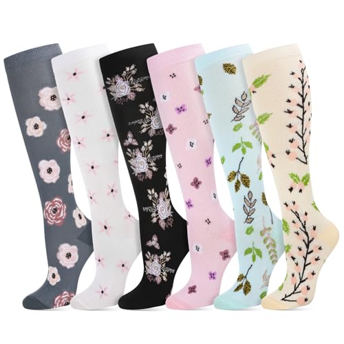 Scenicamp Large-X-Large Compression Socks for Men Women Knee High