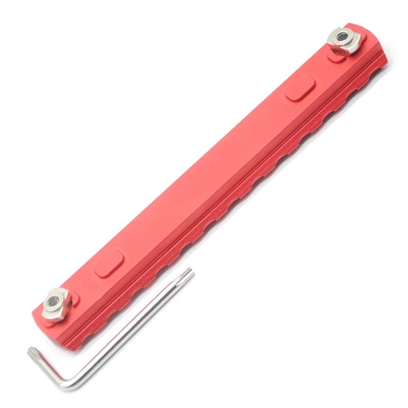 Trirock MLK Rail Section Red Color Aluminum with 13 Slots