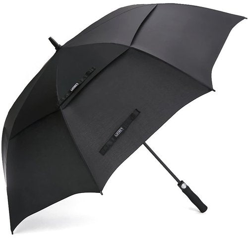 G4Free 47/54/62/68/72 Inch Automatic Open Golf Umbrella Extra Large Oversize Double Canopy Vented Windproof Waterproof Stick Umbrellas (Black)