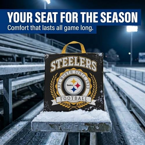 Pittsburgh Steelers Crest Stadium Cushion - Portable & Durable