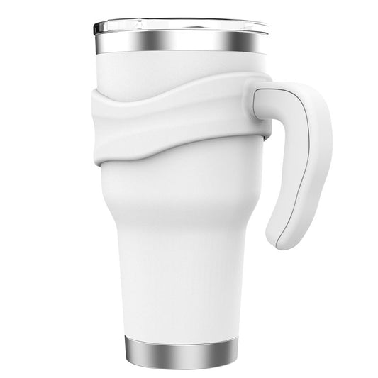 Tumbler Handle Fits for 30 OZ YETI Rambler,Rtic Mug-Previously Design,Sic,OZARK TRAIL & More Tumbler Travel Mug | BPA FREE（Handle Only） (White White)