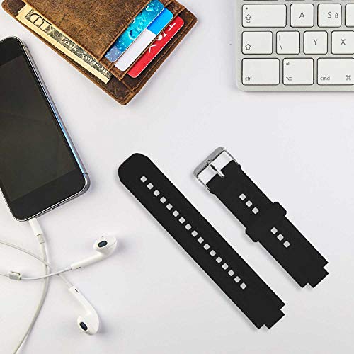 Soft Silicone Replacement Watch Band for Garmin Forerunner 25 - Small Black