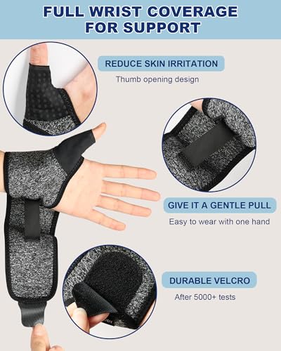 Adjustable Wrist Brace for Right Hand - Carpal Tunnel Relief & Support