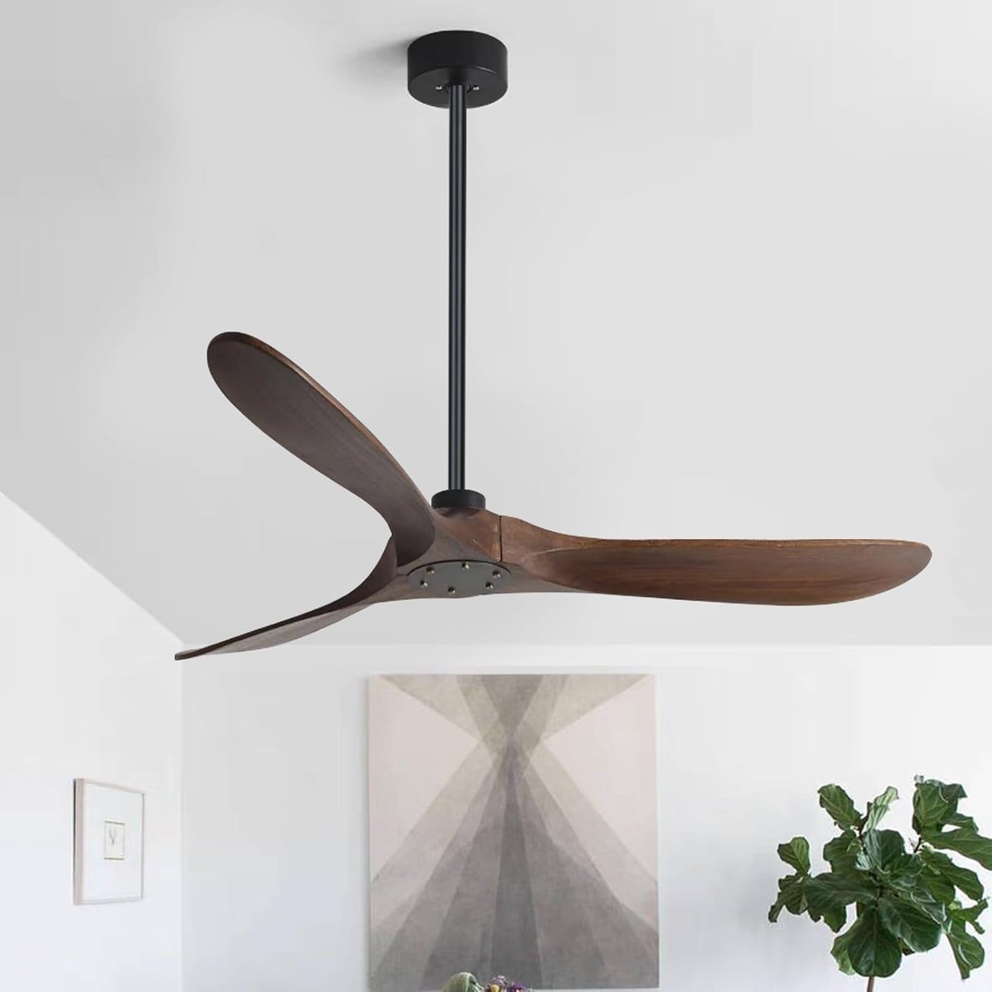 Sibosen 72 inch Ceiling Fan Downrod, 6FT Black Downrod for Ceiling Fans, 1 inch Outside Diameter, Ceiling Fan Extension Downrods(Black, Not Threaded)