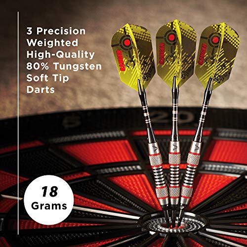 Viper Ranger 80% Tungsten Soft Tip Darts - 18g, Precision Dart Set