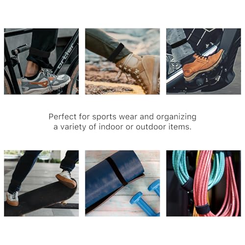 Adjustable Elastic Bands with Velcro - 6 Pcs for Cycling & Hiking