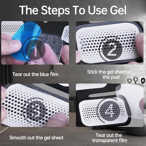 60 Pcs Gel Pads for Abs Stimulator - Replacement Sheets for EMS Trainer