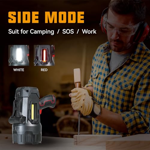 Durapower Rechargeable Spotlight, 1500 Lumens LED Spotlight Flashlight, Waterproof Handheld Spot Light for Indoor Outdoor Farm Camping Emergency