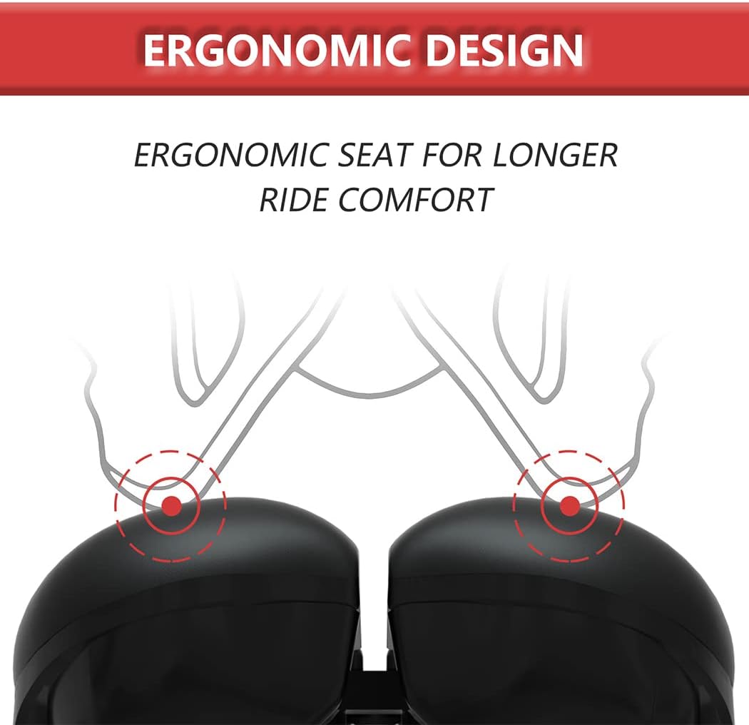 Skiennix Width Adjustable Bike Seat - Comfortable Prostate-Friendly Bicycle Saddle for All Bike Types