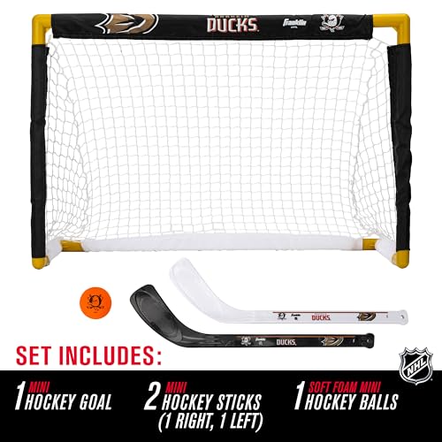 Mini Hockey Set - Anaheim Ducks | Goal, 2 Sticks & Ball Included
