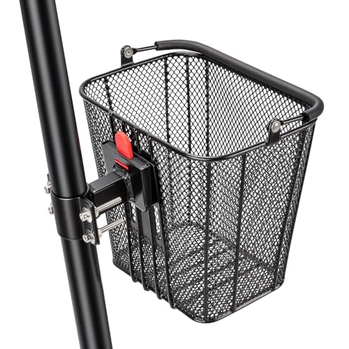 CXWXC Front Basket for E-Scooter with Quick-Release Handlebar Bracket