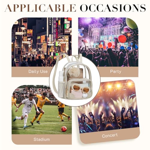 Clear Mini Backpack for Stadium Events - Anti-Theft Design